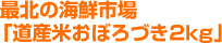 最北の海鮮市場「道産米おぼろづき2kg」